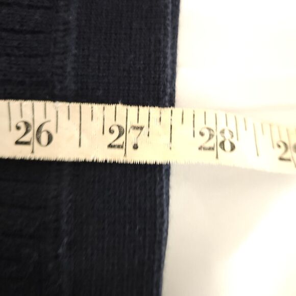 Eddie Bauer Mens Large Tall Navy Blue Long Sleeve Mock Neck Sweater Australia - Picture 6 of 6